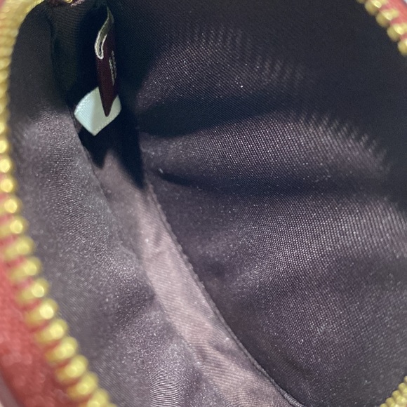 Coach Red Rexy Carriage Rainbow Round Coin Purse Zip Leather New Wallet Glitter - Picture 6 of 6